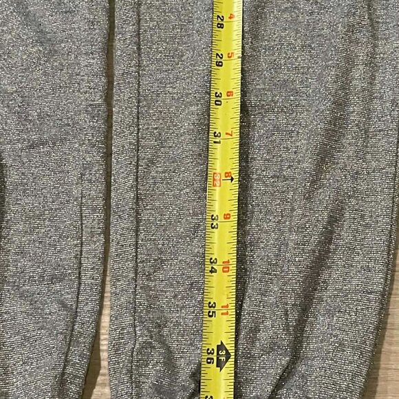 HTF Adam Selman Sport Hi-Rise Sweatpant Htr Grey Medium metallic - Picture 4 of 9